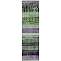 Machine Washable Indoor/Outdoor Chantille Purple 2'3" x 7'6" Runner Rug