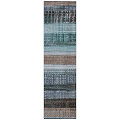 Machine Washable Indoor/Outdoor Chantille Teal 2'3" x 7'6" Runner Rug