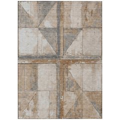 Machine Washable Indoor/Outdoor Chantille Copper 2'6" x 3'10" Rug