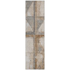 Machine Washable Indoor/Outdoor Chantille Copper 2'3" x 7'6" Runner Rug