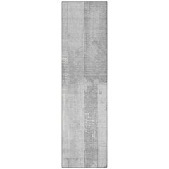 Machine Washable Indoor/Outdoor Chantille Gray 2'3" x 7'6" Runner Rug