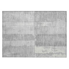 Machine Washable Indoor/Outdoor Chantille Gray 1'8" x 2'6" Rug