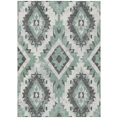 Machine Washable Indoor/Outdoor Chantille Seafoam 2'6" x 3'10" Rug