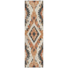 Machine Washable Indoor/Outdoor Chantille Terracotta 2'3" x 7'6" Runner Rug