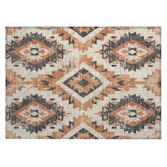 Machine Washable Indoor/Outdoor Chantille Terracotta 1'8" x 2'6" Rug