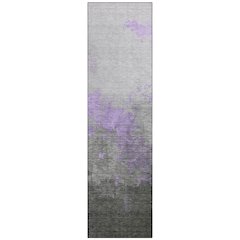 Machine Washable Indoor/Outdoor Chantille Lavender 2'3" x 7'6" Runner Rug