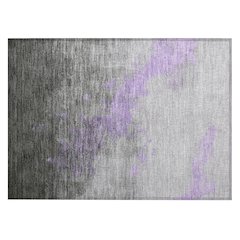 Machine Washable Indoor/Outdoor Chantille Lavender 1'8" x 2'6" Rug