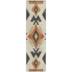Machine Washable Indoor/Outdoor Chantille Ivory 2'3" x 7'6" Runner Rug