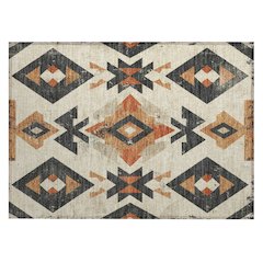 Machine Washable Indoor/Outdoor Chantille Ivory 1'8" x 2'6" Rug