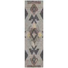 Machine Washable Indoor/Outdoor Chantille Taupe 2'3" x 7'6" Runner Rug