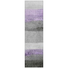 Machine Washable Indoor/Outdoor Chantille Lavender 2'3" x 7'6" Runner Rug