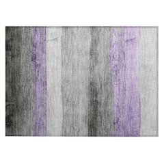 Machine Washable Indoor/Outdoor Chantille Lavender 1'8" x 2'6" Rug