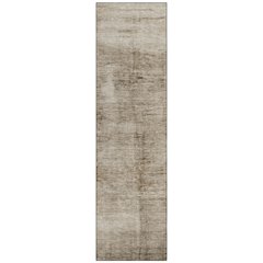 Machine Washable Indoor/Outdoor Chantille Beige 2'3" x 7'6" Runner Rug