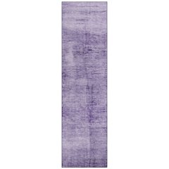 Machine Washable Indoor/Outdoor Chantille Purple 2'3" x 7'6" Runner Rug