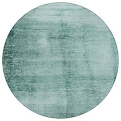 Machine Washable Indoor/Outdoor Chantille Teal 8' x 8' Round Rug