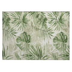 Machine Washable Indoor/Outdoor Chantille Aloe 1'8" x 2'6" Rug
