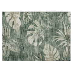 Machine Washable Indoor/Outdoor Chantille Fern 1'8" x 2'6" Rug