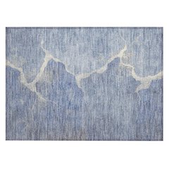 Machine Washable Indoor/Outdoor Chantille Denim 1'8" x 2'6" Rug