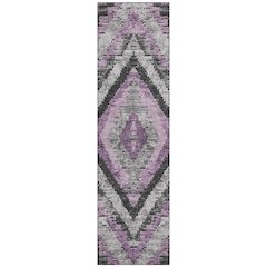 Machine Washable Indoor/Outdoor Chantille Lavender 2'3" x 7'6" Runner Rug