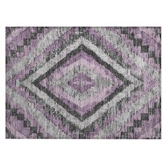 Machine Washable Indoor/Outdoor Chantille Lavender 1'8" x 2'6" Rug