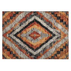 Machine Washable Indoor/Outdoor Chantille Terracotta 1'8" x 2'6" Rug