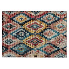 Machine Washable Indoor/Outdoor Chantille Rust 1'8" x 2'6" Rug