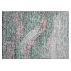 Machine Washable Indoor/Outdoor Chantille Sage 1'8" x 2'6" Rug