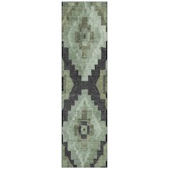 Machine Washable Indoor/Outdoor Chantille Aloe 2'3" x 7'6" Runner Rug