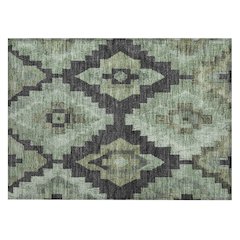 Machine Washable Indoor/Outdoor Chantille Aloe 1'8" x 2'6" Rug