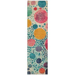 Machine Washable Indoor/Outdoor Chantille Teal 2'3" x 7'6" Runner Rug