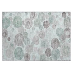 Machine Washable Indoor/Outdoor Chantille Mint 1'8" x 2'6" Rug