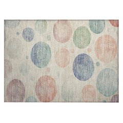 Machine Washable Indoor/Outdoor Chantille Ivory 1'8" x 2'6" Rug