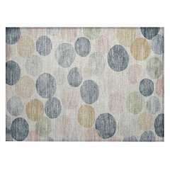 Machine Washable Indoor/Outdoor Chantille Beige 1'8" x 2'6" Rug
