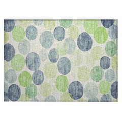 Machine Washable Indoor/Outdoor Chantille Navy 1'8" x 2'6" Rug