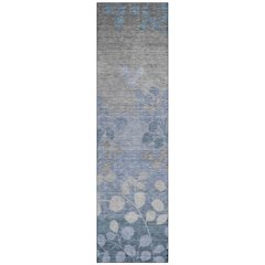 Machine Washable Indoor/Outdoor Chantille Denim 2'3" x 7'6" Runner Rug