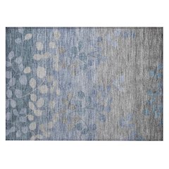 Machine Washable Indoor/Outdoor Chantille Denim 1'8" x 2'6" Rug