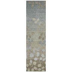 Machine Washable Indoor/Outdoor Chantille Khaki 2'3" x 7'6" Runner Rug