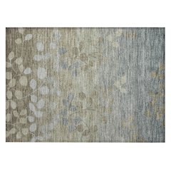 Machine Washable Indoor/Outdoor Chantille Khaki 1'8" x 2'6" Rug
