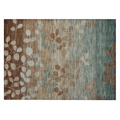 Machine Washable Indoor/Outdoor Chantille Mocha 1'8" x 2'6" Rug