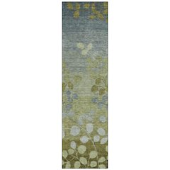 Machine Washable Indoor/Outdoor Chantille Olive 2'3" x 7'6" Runner Rug