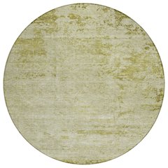 Machine Washable Indoor/Outdoor Chantille Aloe 8' x 8' Round Rug