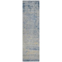 Machine Washable Indoor/Outdoor Chantille Navy 2'3" x 7'6" Runner Rug