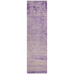 Machine Washable Indoor/Outdoor Chantille Purple 2'3" x 7'6" Runner Rug
