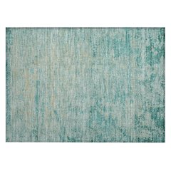 Machine Washable Indoor/Outdoor Chantille Teal 1'8" x 2'6" Rug