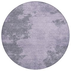 Machine Washable Indoor/Outdoor Chantille Purple 8' x 8' Round Rug
