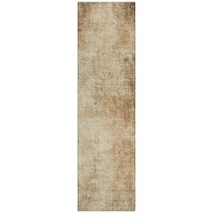 Machine Washable Indoor/Outdoor Chantille Beige 2'3" x 7'6" Runner Rug
