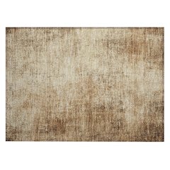 Machine Washable Indoor/Outdoor Chantille Beige 1'8" x 2'6" Rug