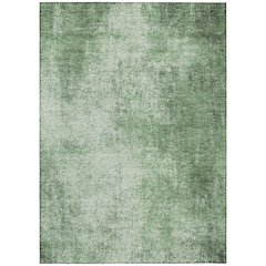 Machine Washable Indoor/Outdoor Chantille Green 2'6" x 3'10" Rug