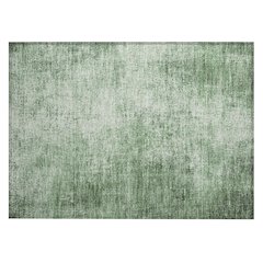 Machine Washable Indoor/Outdoor Chantille Green 1'8" x 2'6" Rug