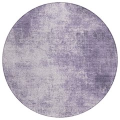 Machine Washable Indoor/Outdoor Chantille Lavender 8' x 8' Round Rug